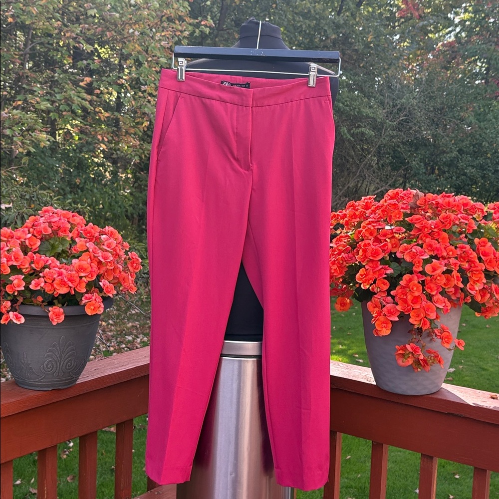 Zara Fuchsia Trousers-NWT - Picture 3 of 14